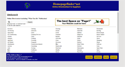 Desktop Screenshot of homepagefinder.net